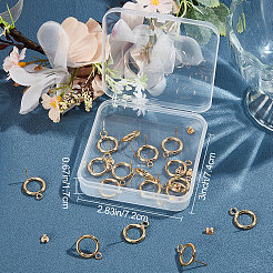 20Pcs 304 Stainless Steel Ring Stud Earring Findings&nbsp;STAS-BBC0001-76G