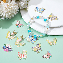 24Pcs 6 Styles Alloy Enamel Pendants&nbsp;FIND-SC0014-27