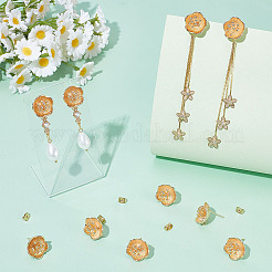 10Pcs Brass Stud Earring Findings&nbsp;KK-UN0006-20