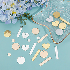 30Pcs 10 Styles Brass Pendants&nbsp;KK-ME0001-20