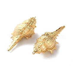 Electroplated Natural Conch Shell Big Pendants&nbsp;X-SSHEL-B002-01G-02