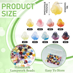 90Pcs 9 Colors Handmade Lampwork Beads&nbsp;LAMP-TA0002-40