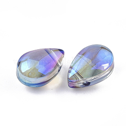 Electroplate Glass Charms&nbsp;X-EGLA-T014-04B