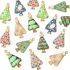 16Pcs 8 Colors Christmas Theme Rack Plating Alloy Pendants&nbsp;FIND-FS0002-98