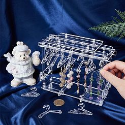 Assembled Transparent Acrylic Earring Display Stands&nbsp;EDIS-WH0021-12