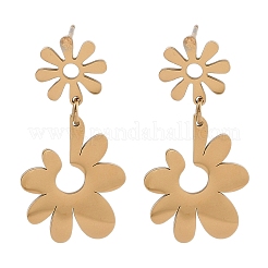 304 Stainless Steel Dangle Stud Earrings for Women&nbsp;EJEW-Q009-01G