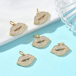 SHEGRACE Brass Clear Cubic Zirconia Charms&nbsp;XGRQ3P881-632G