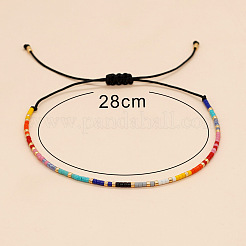 Bohemian Minimalist Glass Seed Bead Braided Bead Bracelets for Women&nbsp;PE3072