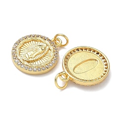 Brass Micro Pave Cubic Zirconia Pendants&nbsp;KK-L243-30G