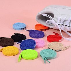 32Pcs 16 Colors Polyester Flat Custom Shoelace&nbsp;AJEW-SZ0001-91