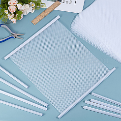 10Pcs Rectangle Plastic Mesh Canvas Sheets&nbsp;DIY-BC0016-48