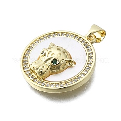 Brass Micro Pave Cubic Zirconia Charms&nbsp;KK-V010-22G