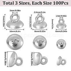 300pcs 3 style Plastic Bead Cap Pendant Bails with Cup Peg Bails&nbsp;KY-SC0001-98