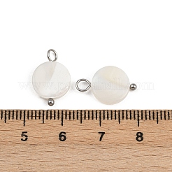 Natural Shell Disc Pendants&nbsp;STAS-D378-31P