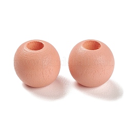 Spray Painted Natural Maple Wood European Beads&nbsp;WOOD-M007-04