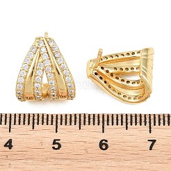 Brass Micro Pave Cubic Zirconia Stud Earrings&nbsp;EJEW-G471-53G