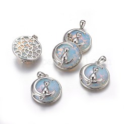 Opalite Kitten Pendants&nbsp;G-E517-A02