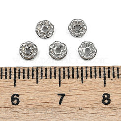 Flower Brass Crystal Rhinestone Bead Spacers&nbsp;RB-D302-P