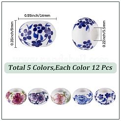 60Pcs Handmade Porcelain European Beads&nbsp;PORC-SC0001-25A