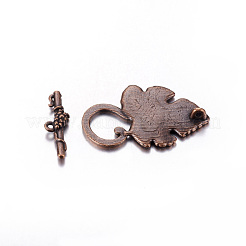 Alloy Toggle Clasps&nbsp;X-PALLOY-A20005-R-FF