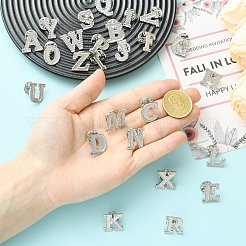 26Pcs Letter A~Z Alloy Lapel Pin Backs&nbsp;JEWB-CJZ0001-03P