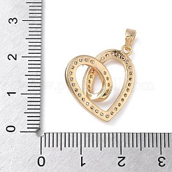 Brass Micro Pave Cubic Zirconia Pendants&nbsp;KK-C140-05C-G