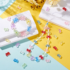 70Pcs 7 Colors UV Plating Transparent Acrylic Beads&nbsp;OACR-TA0003-08