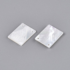 Natural White Shell Mother of Pearl Shell Pendants&nbsp;SSHEL-S264-002B