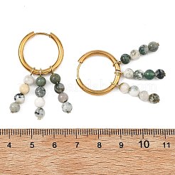 Natural Mixed Stone Hoop Earring for Women&nbsp;EJEW-JE07100