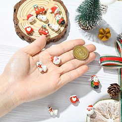 14Pcs 7 Styles Christmas Handmade Porcelain Beads&nbsp;PORC-CJ0001-36