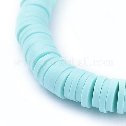 Handmade Polymer Clay Heishi Beads Stretch Bracelets&nbsp;BJEW-JB05160-M