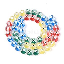 Transparent Glass Enamel Beads Strands&nbsp;GLAA-N061-01