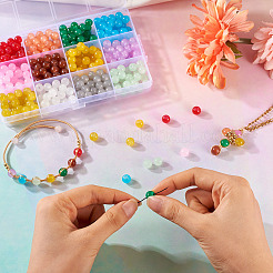 360Pcs 12 Style Imitation Jade Glass Beads Strands&nbsp;DGLA-CW0001-01