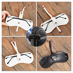2Pcs 2 Colors Portable PVC Leather Glasses Cases&nbsp;AJEW-PH0004-53