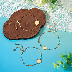3Pcs 3 Styles 304 Stainless Steel Cable Chain Slider Bracelet Making&nbsp;BJEW-TADJ00002