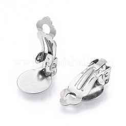 Non-Tarnish 304 Stainless Steel Clip-on Earring Findings&nbsp;X-STAS-N092-168P