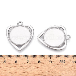 304 Stainless Steel Pendant Cabochon Component&nbsp;STAS-N114-05P