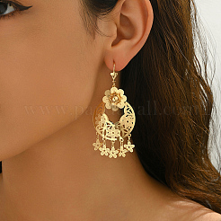 Bohemian Brass Flower Hoop Earrings&nbsp;YE2777