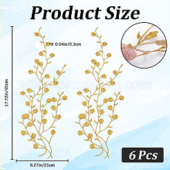 6Pcs Cotton Embroidery Ornament Accessories&nbsp;AJEW-GF0014-16C
