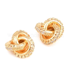 Brass Pave Clear Cubic Zirconia Charms&nbsp;KK-L274-10G