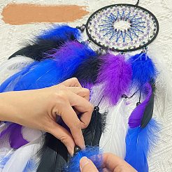 Woven Web/Net with Feather Decorations&nbsp;PW-WG99893-01