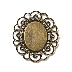 Tibetan Style Iron Cabochon Connector Settings&nbsp;FIND-B020-22AB