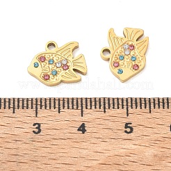 304 Stainless Steel Rhinestone Pendants&nbsp;RB-CBA7A56-09G-04