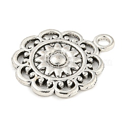 Flower Tibetan Style Alloy Pendants&nbsp;TIBE-5269-AS-LF
