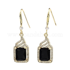 Light Gold Brass Micro Pave Cubic Zirconia Dangle Earrings&nbsp;EJEW-Q800-59KCG
