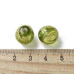 Handmade Gold Foil Glass Beads&nbsp;LAMP-P068-11A