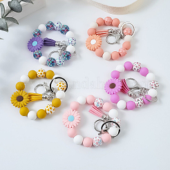 30Pcs Printed Round Silicone Focal Beads&nbsp;SIL-SC0003-29B