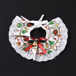 Cloth Pet's Christmas Lace Bandanas&nbsp;AJEW-D051-02