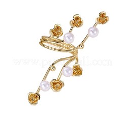 Alloy Imitation Pearl Cuff Open Rings for Women&nbsp;WGD3EB7-02