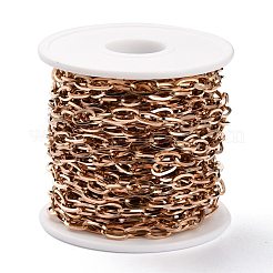 Ion Plating(IP) 304 Stainless Steel Paperclip Chain&nbsp;CHS-H031-06RG
